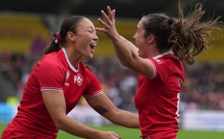 Canada crushes Wales 42-0, advances to quarterfinals at Women's Rugby World Cup