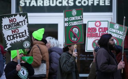 Some Starbucks workers in the U.S. are on strike. Here's why