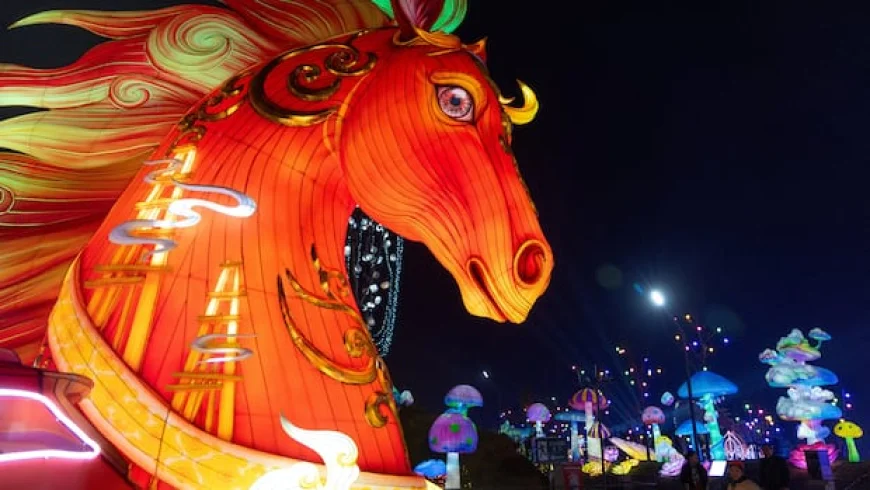 Mulan, mythical beings dazzle at annual Chinese lantern festival