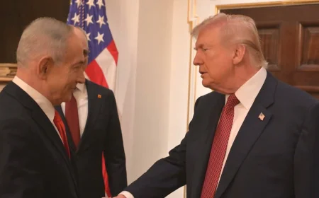 Trump meets with Netanyahu as Iran marks 47 years of Islamic rule