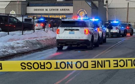 Victims in Rhode Island hockey arena shooting were suspect's ex-wife and son