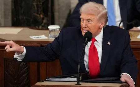 Trump sticks to celebratory script in state of the union, with one angry detour