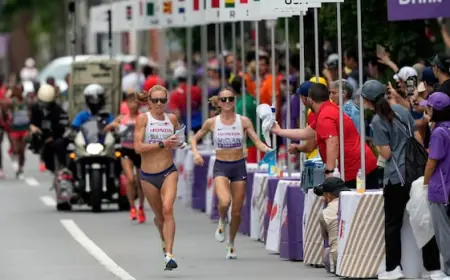 She was set to win the U.S. women's half marathon. Then a guide car made a wrong turn
