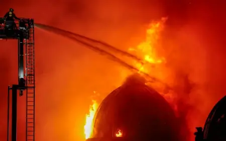 Glasgow fire destroys historic building, snarls train services