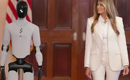Humanoid robot joins Melania Trump at White House for summit on technology and kids