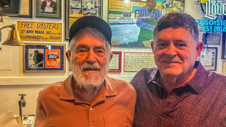 Father, 99, and son, 80, feast on free oysters after cashing in on decades-old restaurant promise