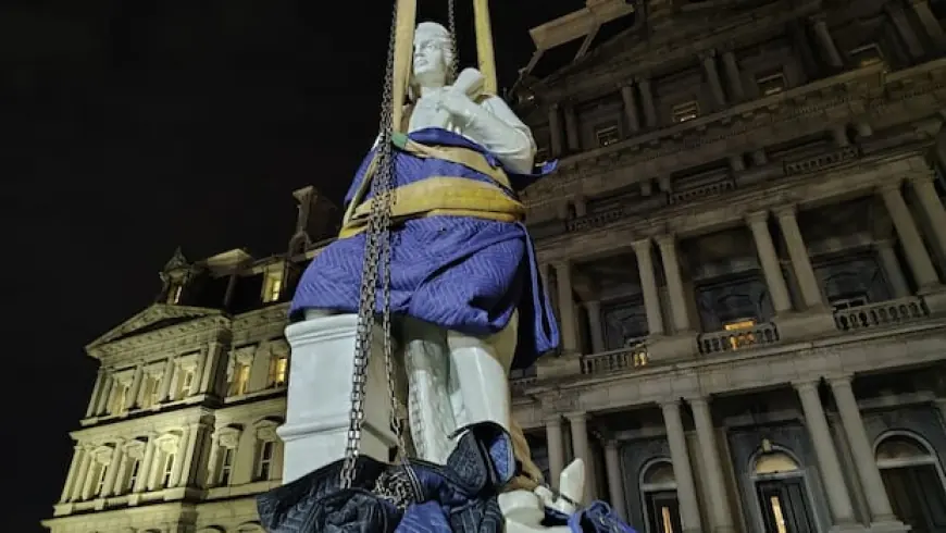 Trump adds new statue of Christopher Columbus near White House