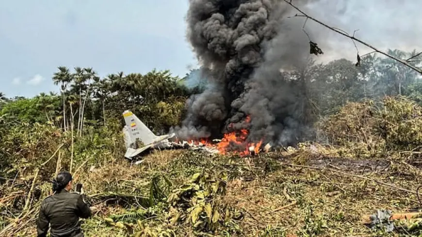 Colombian military cargo plane crashes near Peru-Ecuador border, killing at least 1