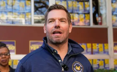 Eric Swalwell suspends California governor campaign amid sex assault allegation