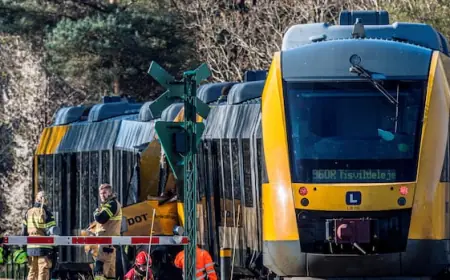 2 trains collide in Denmark, leaving 4 people critically injured