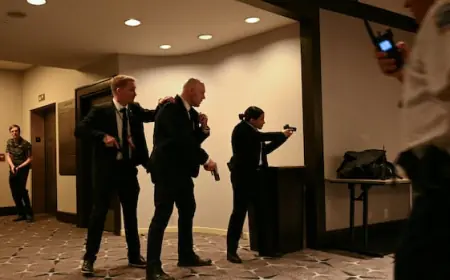 Trump whisked away from White House correspondents' dinner, attendees take cover