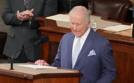 King Charles calls for unity 'in times of great uncertainty' in speech to U.S. Congress