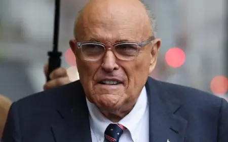 Rudy Giuliani breathing on his own again after being hospitalized with pneumonia