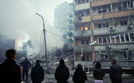 Russia launches missiles, drones at Kyiv overnight, Ukrainian officials say