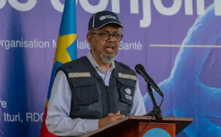 World Health Organization chief visits epicentre of Ebola outbreak in eastern Congo