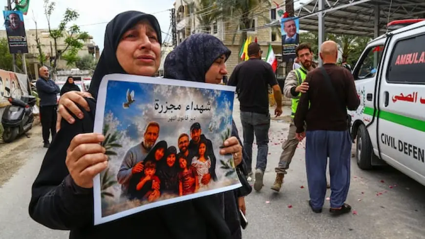 Lebanese bury victims of deadliest Israeli strike since ceasefire was announced