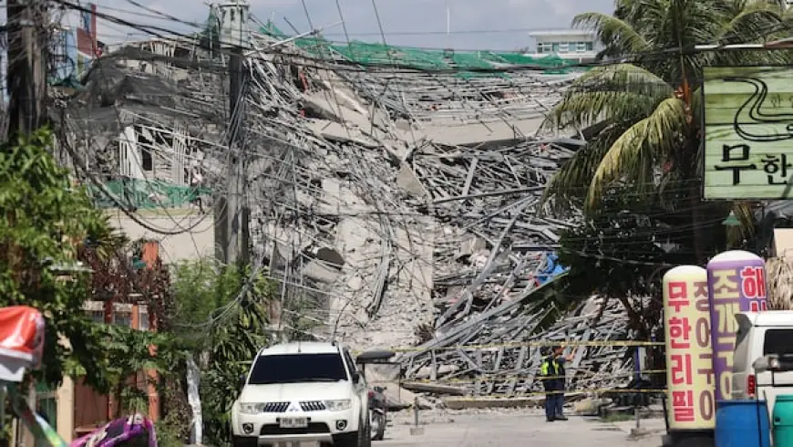 Building under construction in the Philippines collapses, with 24 surviving and 21 missing