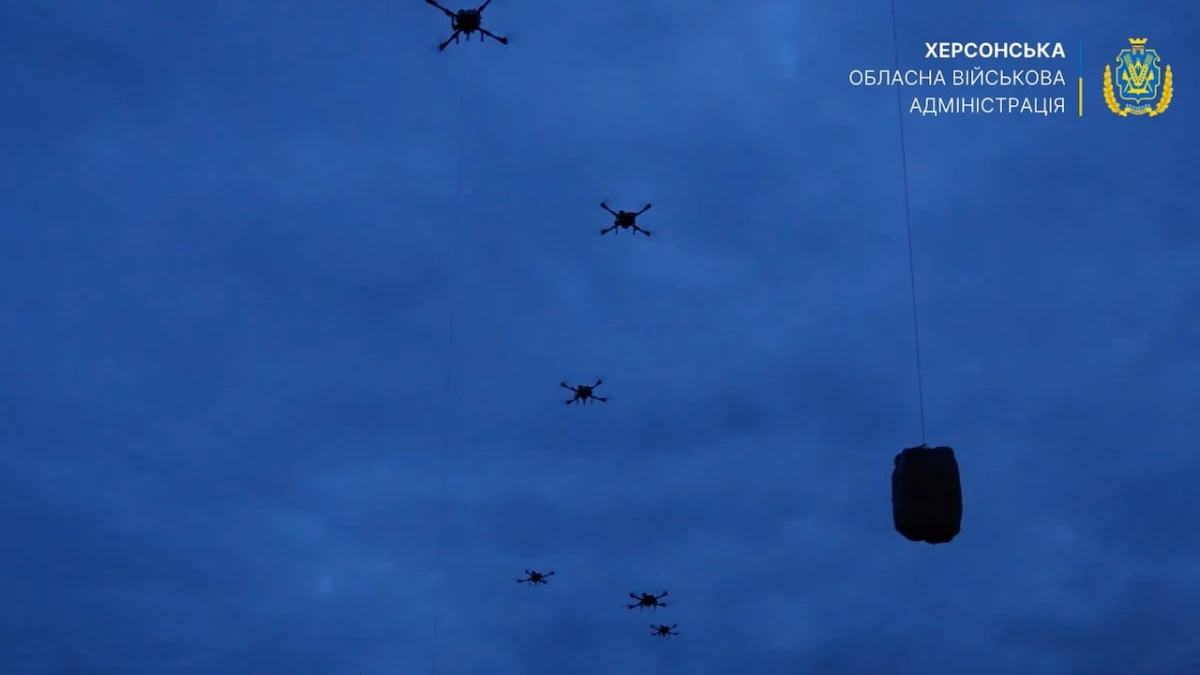 Ukraine uses drones to make airdrops of aid to occupied city of Oleshky on brink of starvation
