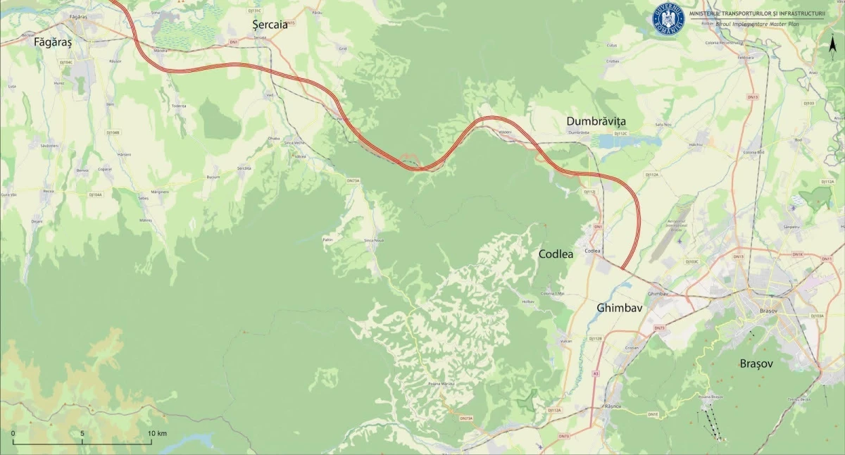 Guvernul a aprobat indicatorii pentru Autostrada Brașov-Făgăraș / Investiție de 9,35 miliarde de lei / Ar urma să fie realizată în 3 ani