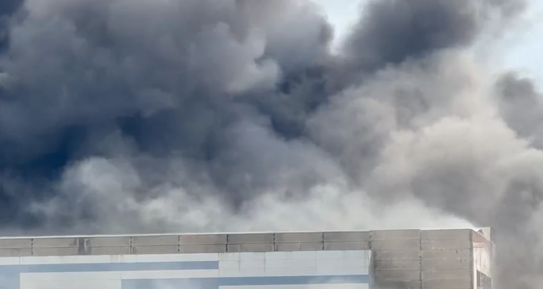 VIDEO Incendiu la o fabrică de celuloză din municipiul Drobeta-Turnu Severin / Focul se manifestă pe aproximativ 20.000 de metri pătrați / Autoritățile au emis mesaj Ro-Alert