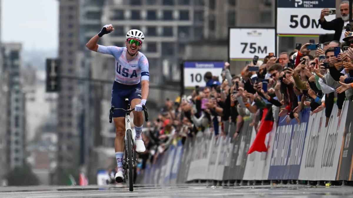 McNulty becomes 1st American to win elite road race world title since Lance Armstrong in 1993