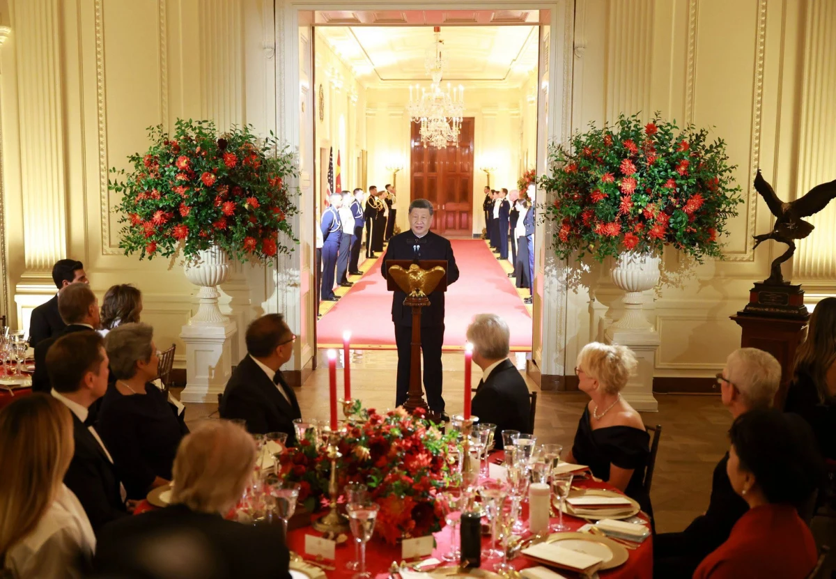 Ce au mâncat Trump și Xi la cina de stat de la Casa Albă. Meniu cu influențe chineze, decor predominat de roșu, cu o semnificație istorică în China