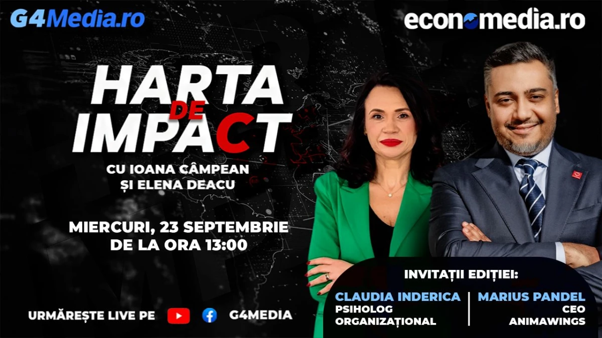 Harta de impact, LIVE de la ora 13.00: Lupta pentru oameni potriviți și radiografia aviației românești /  Claudia Indreica și Marius Pandel, invitații emisiunii