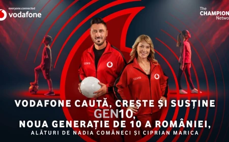Vodafone lansează GEN10 și caută următoarea generație de campioni a României alături de Nadia Comăneci și Ciprian Marica
