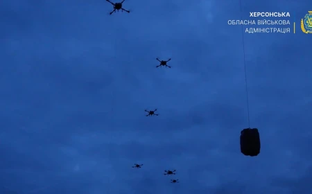Ukraine uses drones to make airdrops of aid to occupied city of Oleshky on brink of starvation