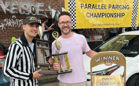 Drivers showed off their parallel parking chops in Pittsburgh. The winner did it in 6 seconds